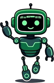 Built Different Consulting robot mascot waving